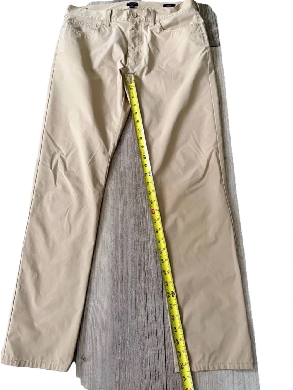 J. Crew 770 Flex Men's Size W32-L32 Slim Fit 5-Pockets Pants. Tan. Great Cond.